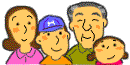 様々な年代の人たちが微笑んでいる上半身のイラスト画像
