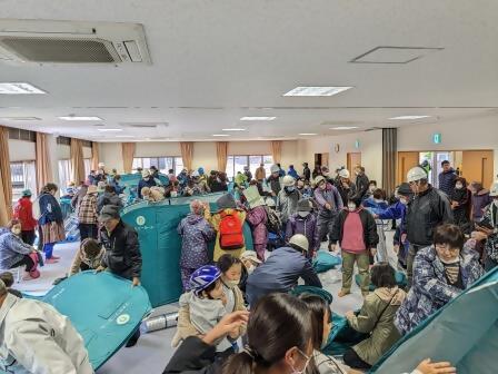 避難所運営訓練(桃取コミュニティセンター)