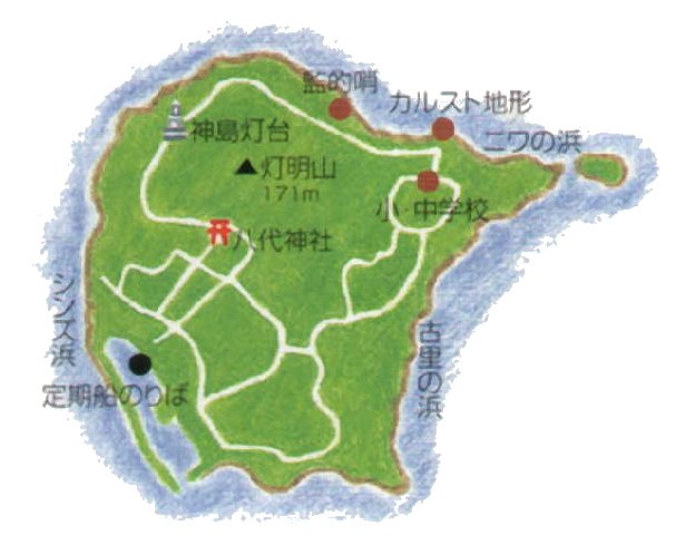神島のイラストマップ