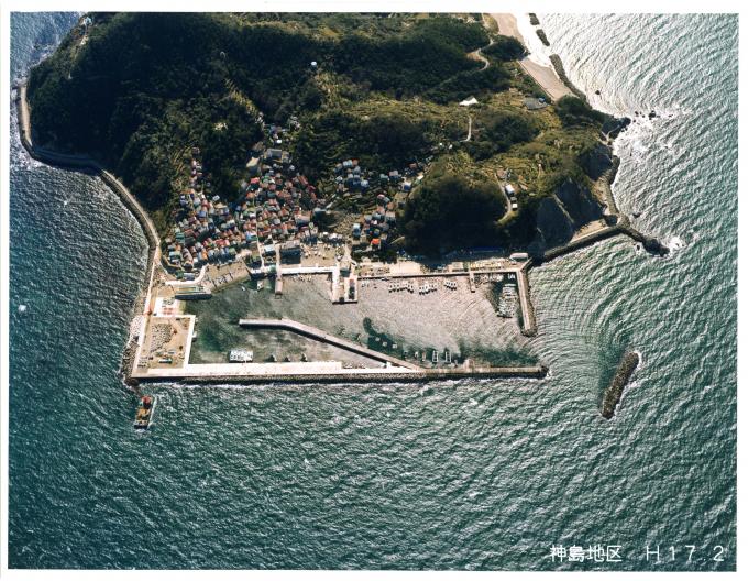 神島漁港の俯瞰写真