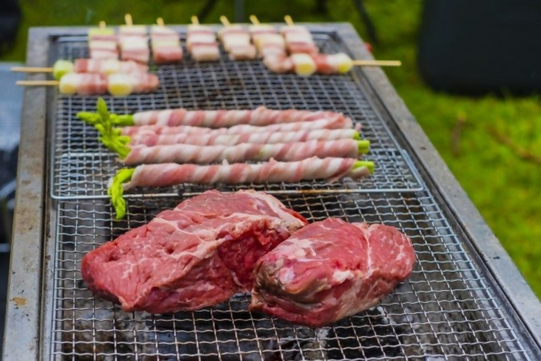 バーベキューコンロでの調理