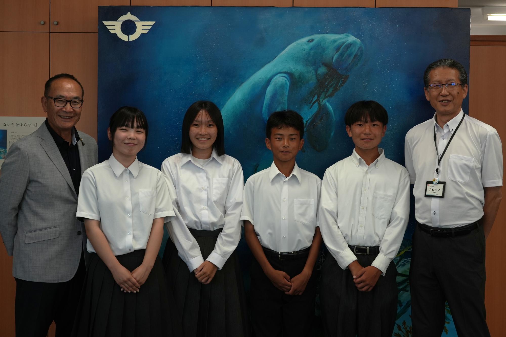 鳥羽市中学生海外派遣事業パラオ共和国交流派遣学生が市長を訪問